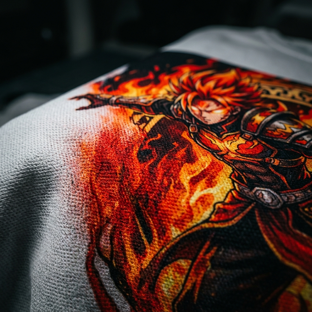 Sublimation printing close-up