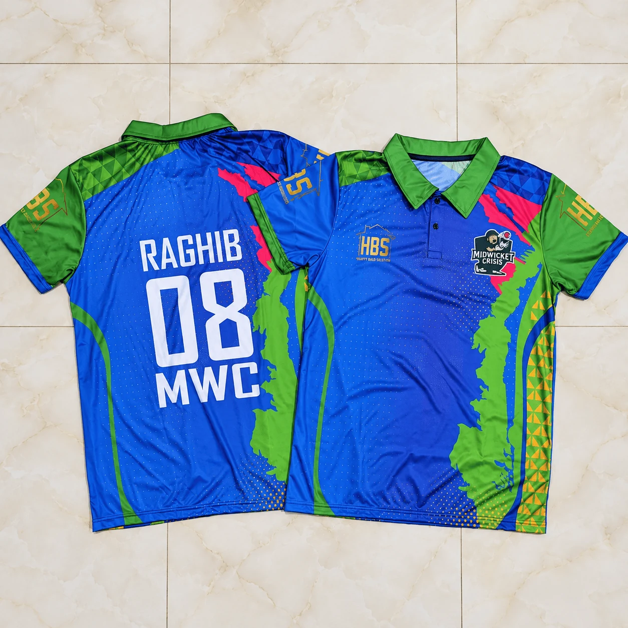Custom sublimated athletic jerseys with personalized number and name print