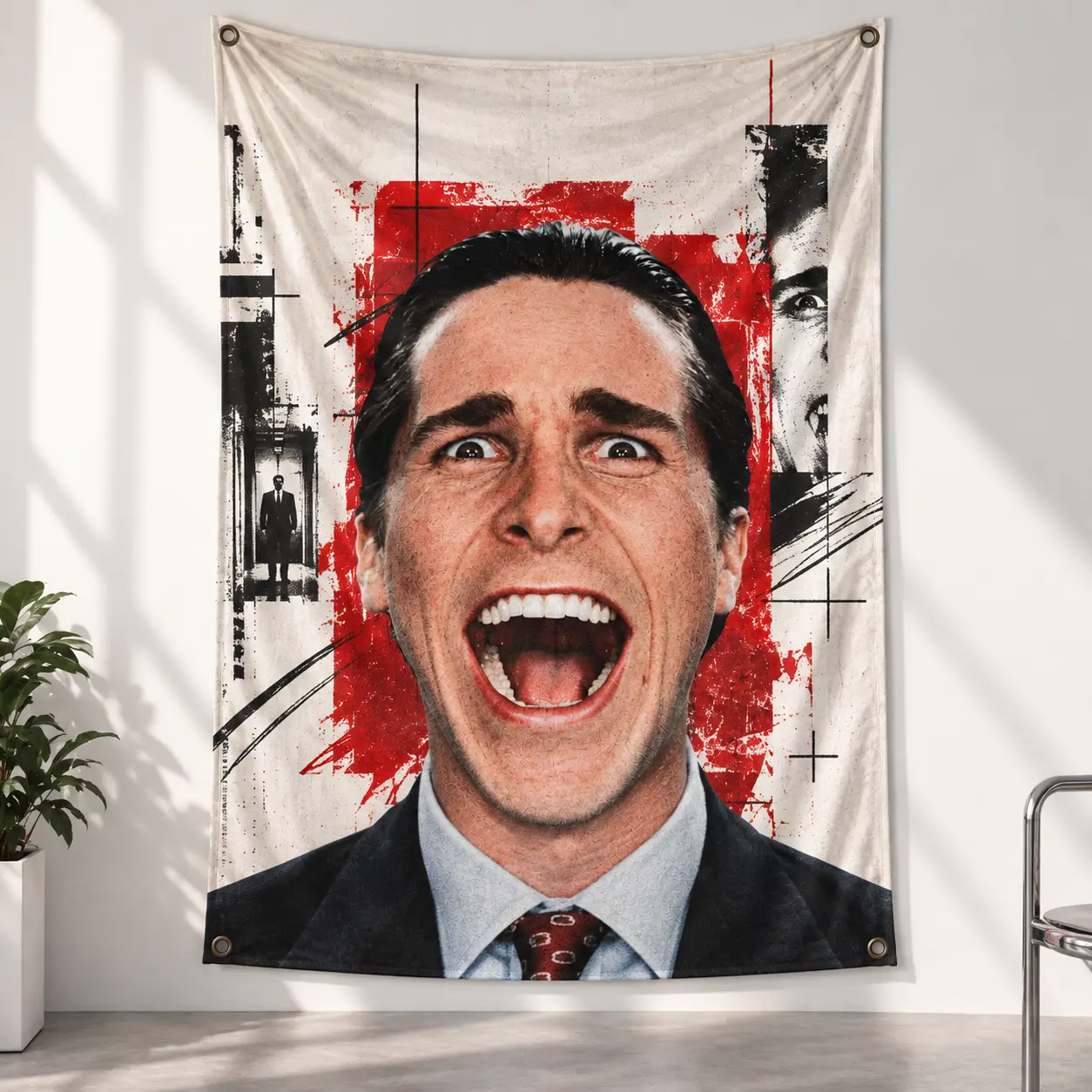AMERICAN PSYCHO BATEMAN PORTRAIT TAPESTRY — view 1