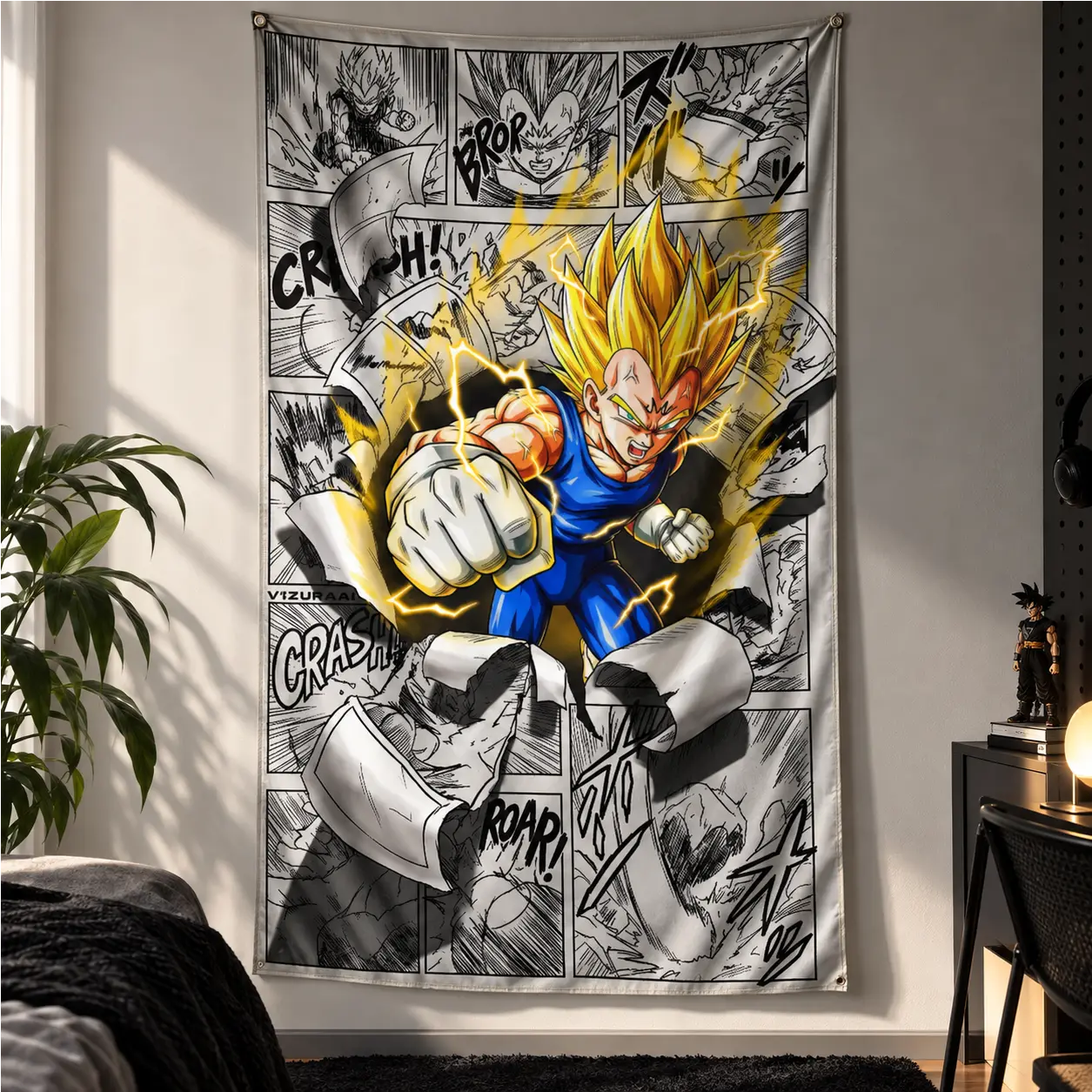 VEGETA SUPER SAIYAN TAPESTRY — view 1
