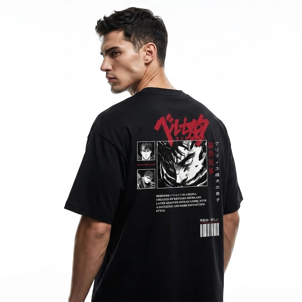 Deez Prints BERSERK TEE detail view — graphic